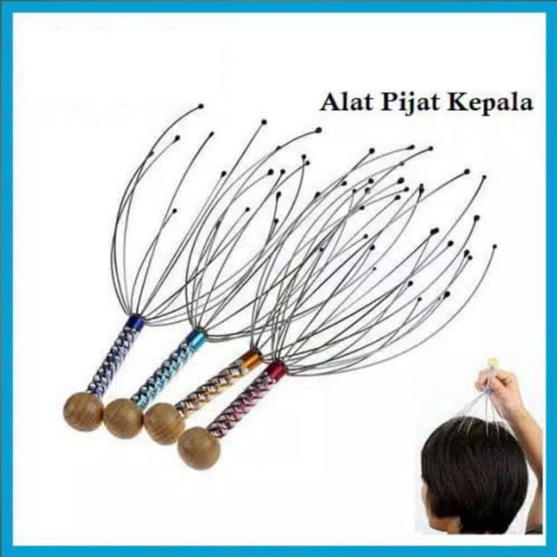 Alat Pijit Kepala gurita besi bokoma besi bokoma kayu