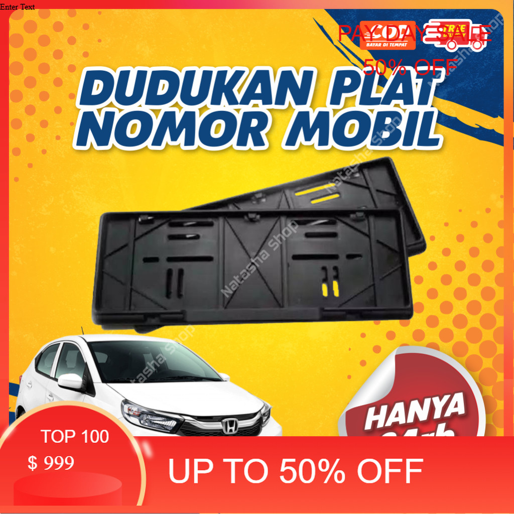 Dudukan Plat Nomor Mobil | Tatakan Plat Nomor | Cover Plat Nomor Mobil Universal | Dudukan Plat Akri