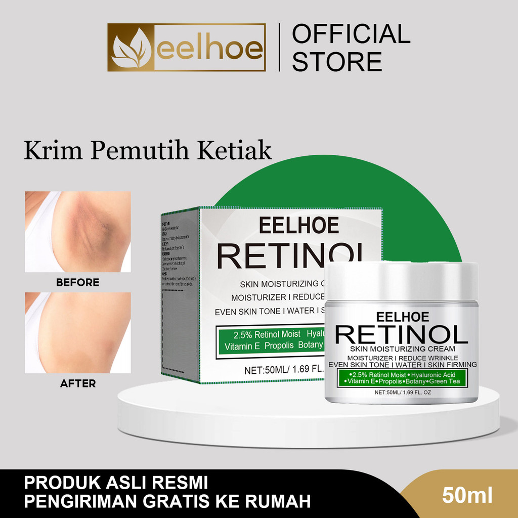 EELHOE Retinol Cream 50ml Krim Pemutih Ketiak Dan Selangkangan Pemutih ketiak ampuh dan cepat Krim P