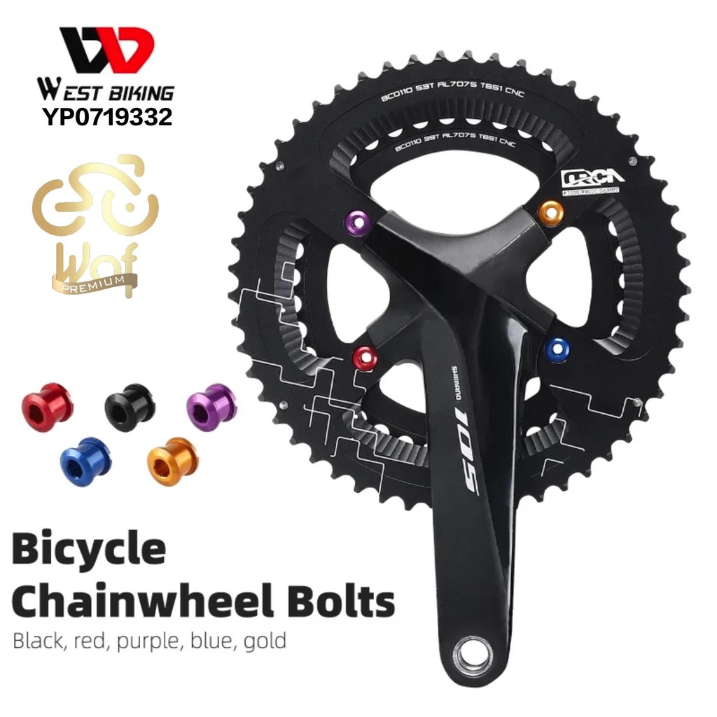 WEST BIKING 332 Baut Chainring Screw Crankset Bolt Double Bike