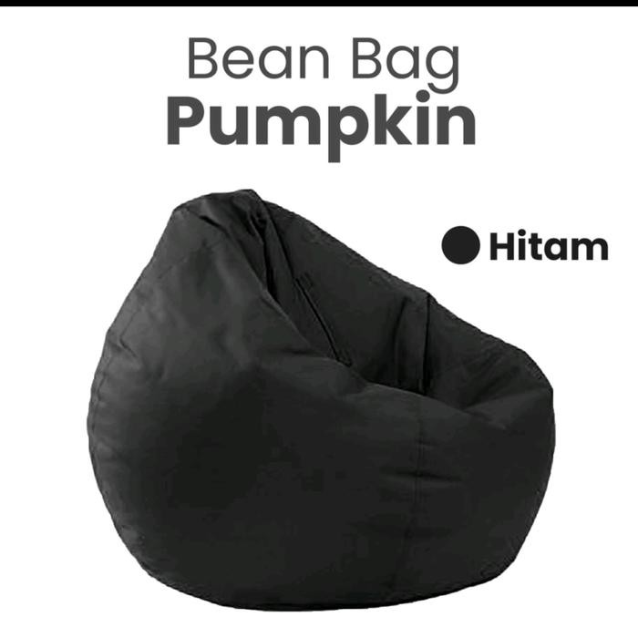 [Home Paradice] Bean bag bulat / pumpkin XL plus isi - Hitam