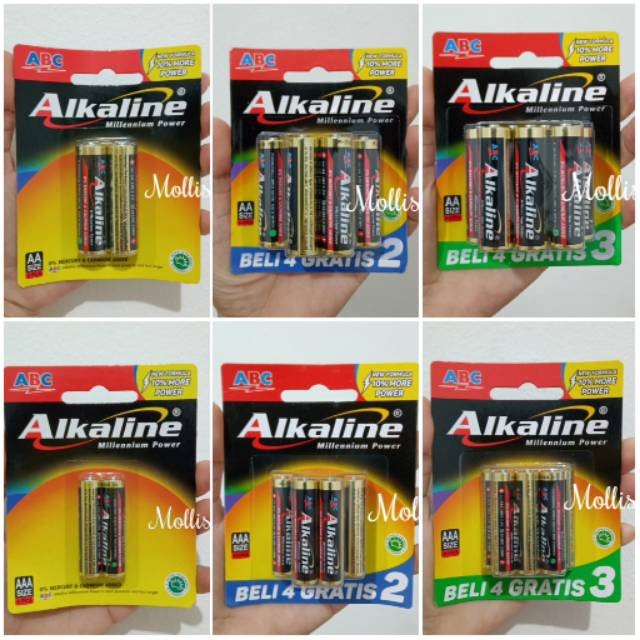 Baterai/Baterry/Batere Alkaline AA/AAA isi 2 | isi 6 | isi 7 - JM