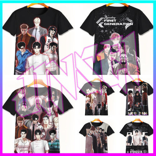 Kaos Lookism 3D Keren | Kaos Animasi Lookism | Baju Lookism Murah Untuk Anak Umur 1-12 Tahun - Jinse