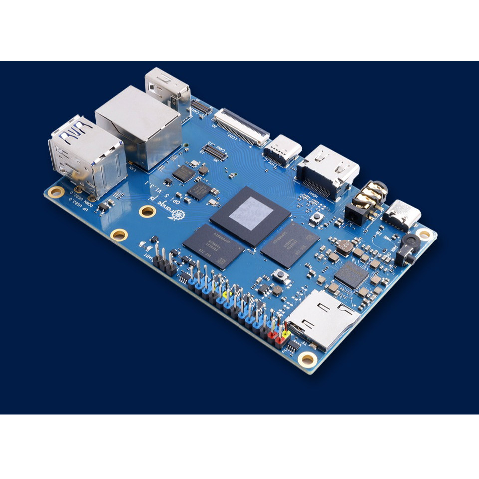 Orange Pi 5 + Power Supply Single Board Computer 8GB RAM RK3588S PCIE Module Externel Wifi+BT SSD Or
