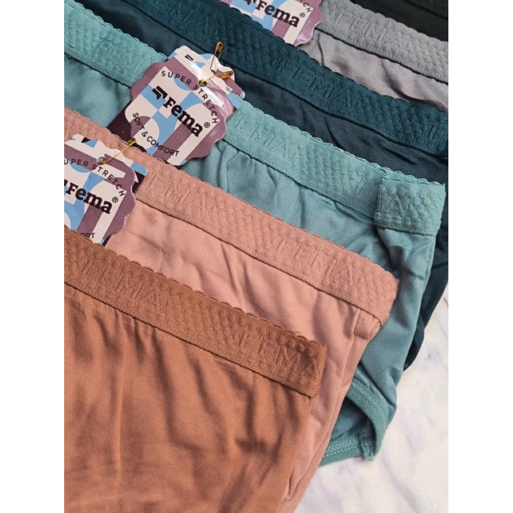 12PCS Celana Dalam Wanita FEMA 313 polos Celana Dalam Wanita Import Nyaman Celana Dalam Perempuan