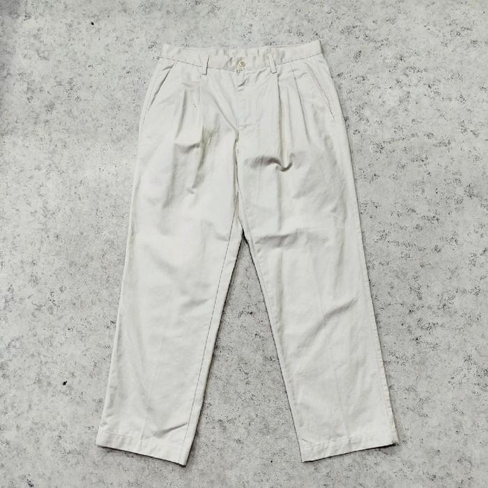 Celana chinos pria panjang UNIQLO Casual celana formal Putih Tulang murah bagus