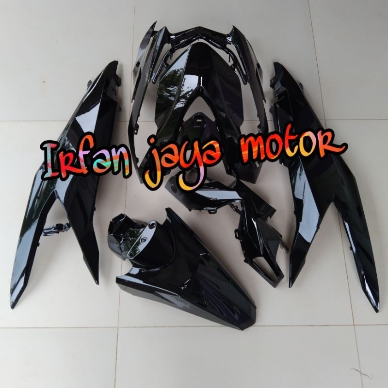 Cover body full halus honda beat Deluxe hitam 2020 2023