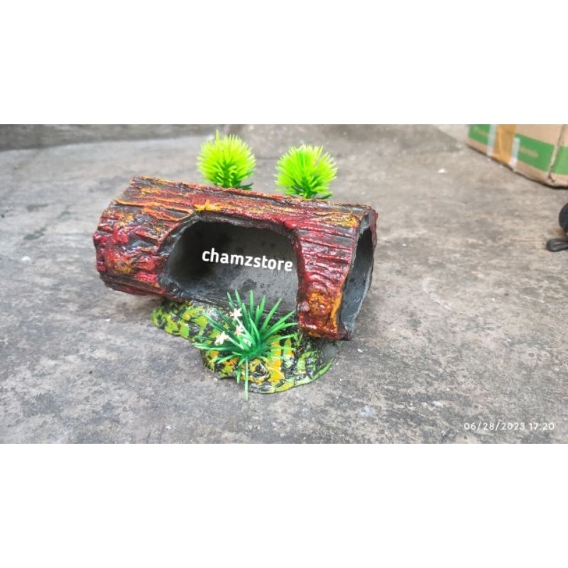 NEW- Aksesoris Animal's hiasan aquarium kayu bolong / hiasan dekorasi aquarium rumah ikan / hiasan a