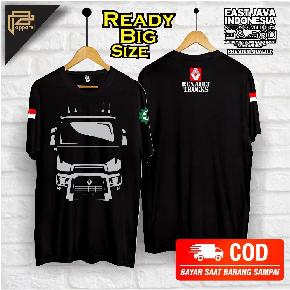 Baju Kaos Renault Truck Big Size Jumbo Katun Premium