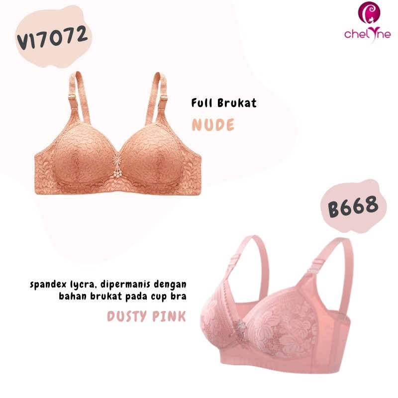 BH Wanita V17072 / B668 Full Cup Bra - Big Size Bra 38/46 Cup C - BH Jumbo