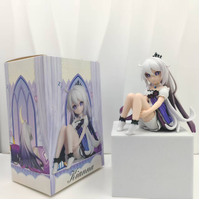 @  Honkai Impact 3 Anime Figure Kiana Kaslana Action Figure Q Version Kiana Kaslana Figurine Kawaii 