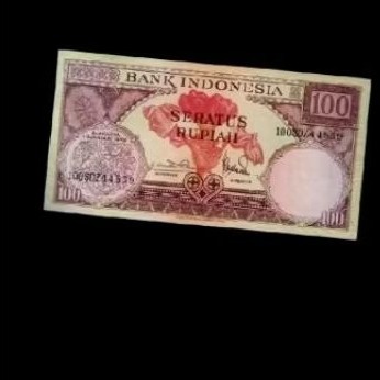 UIV19   100 RUPIAH BUNGA 1959 VF