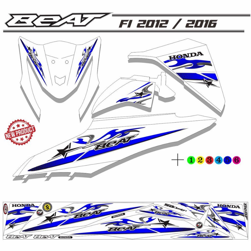 STIKER BEAT PGM FI / STRIPING VARIASI MOTOR BEAT FI VARIASI LIS