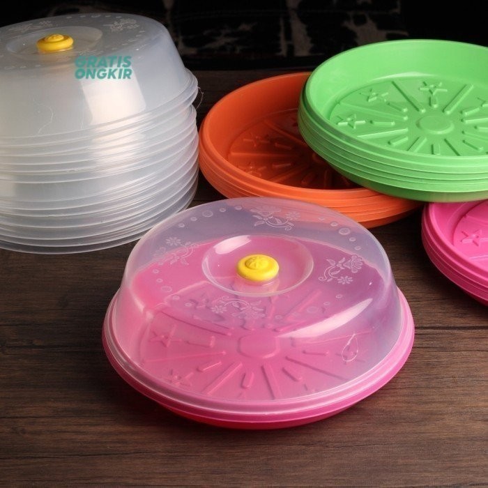Tempat Kue Bolu / Topless Kue Bolu + Tutup / Tempat Kue basah Bahan Plastik Awet dan Berkualitas (BI