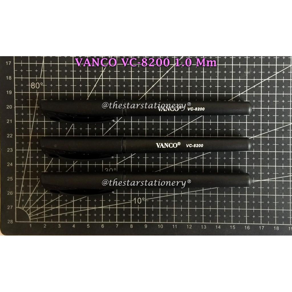 (1 Biji) Gelpen VANCO VC-8200 1.0 mm Gel Pen Black / Gel Pen Vanco VC-8200 / Bolpen Vanco (1 Biji)