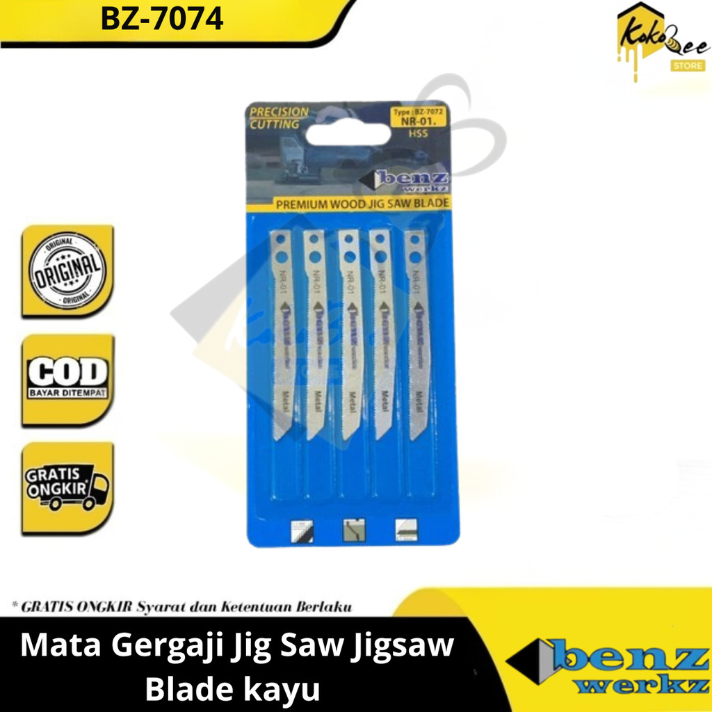 Mata Gergaji Jig Saw Jigsaw Blade kayu No10 Benz - mata pisau gergaji jigsaw kayu tajam