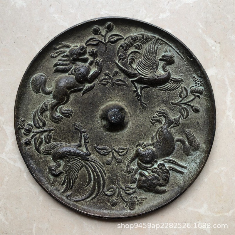 Bronze Mirror Four Mythical Beasts Mirror Antique Bronze Mirror Old Mirror Bronze Mirror Antique-sty