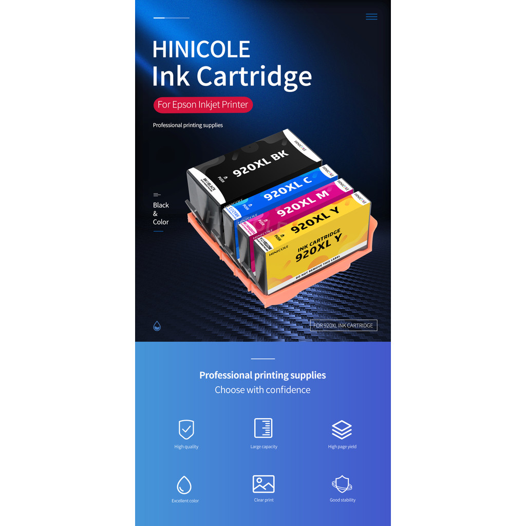 HINICOLE Compatible For HP 920XL HP920 ink cartridge 920 Officejet 6000 6500 6500 Wireless 6500A 700