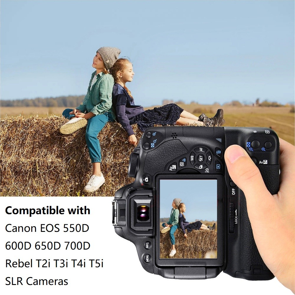 Mcoplus BG-550D Vertical Battery Grip Holder for Canon EOS 550d 600d 650d 700d T5i T4i T3i T2i Camer