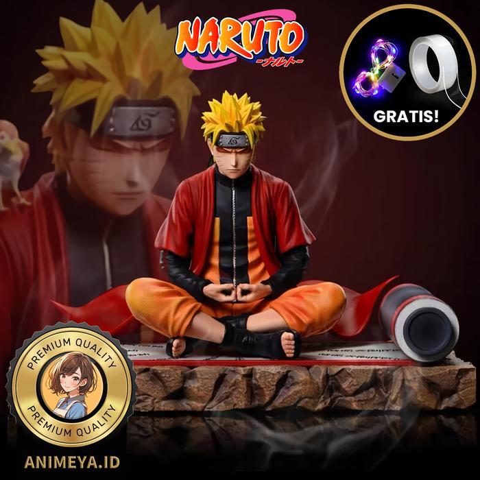 [star lolipop] Action Figure Naruto Sage Mode Meditasi Chakra Ventus Studio Recast Led Koleksi Patun