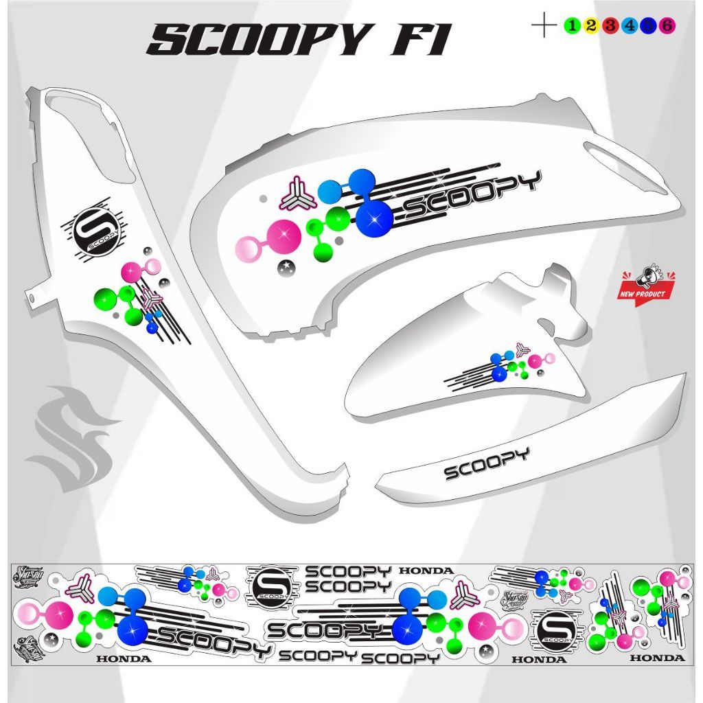 STIKER SCOOPY FI / VARIASI STRIPING SCOOPY 2014 / 2024 VARIASI