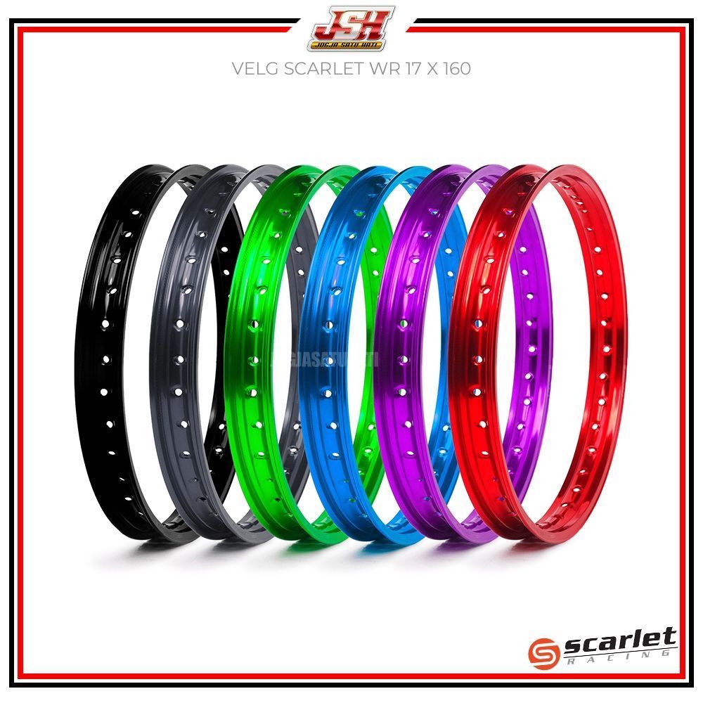 PROMO Pelak Pelek Velg Lingkar Alumunium Scarlet Racing Ring 17 140 160 185 215 Motor Cb 150 R Mio V