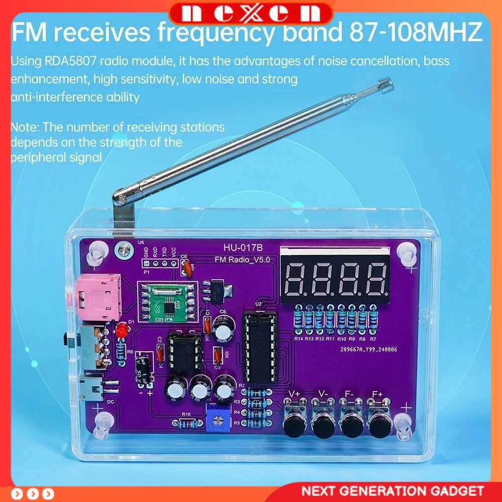 Radio FM DIY Portable RDA5807 Module Frequency 87-108MHz - HU-017B