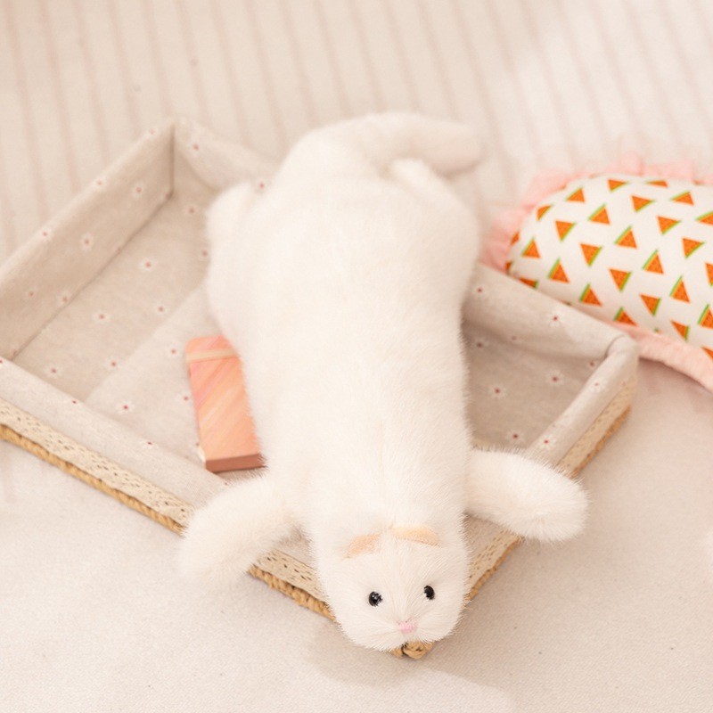 Cute and Adorable White Ferret Plush Toy for Children
