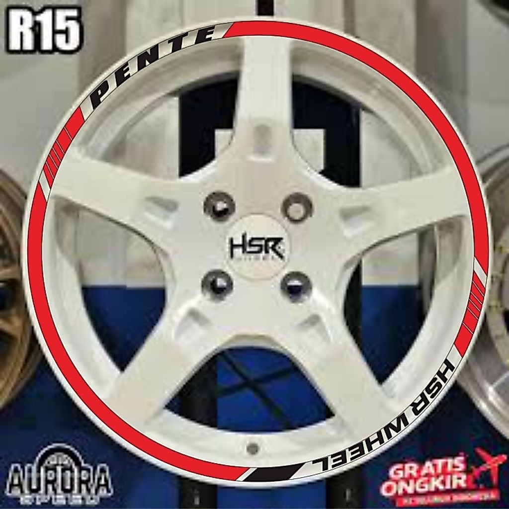 Cutting Stiker Velg Mobil HSR PENTE/HSR WHEEL