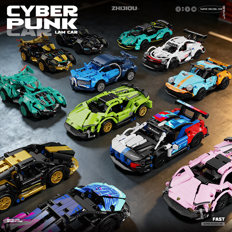Mr.Toys Mainan Blok Susun Mobil Balap 1:20 300+Pcs DIY Racing Car Edukatif Hadiah Anak