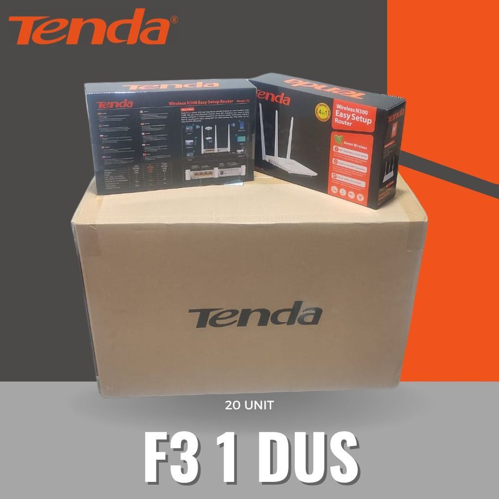 1 DUS TENDA F3 WIRELESS ROUTER 300Mbps