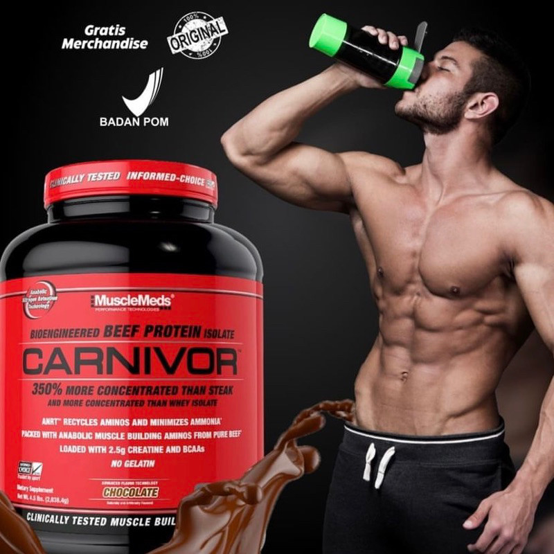 PROMO MUSCLEMEDS Carnivor Whey Protein 4lb Beef Protein Bs