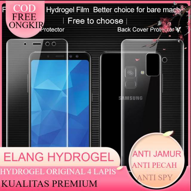 Hydrogel Samsung A6 / A6+ / A8 / A8+ / A8s / A8 Star Antigores Depan Belakang Full Cover