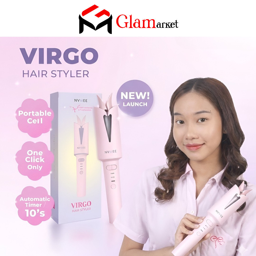 GLAM - NVMEE Virgo Portable -  Catokan Curly Portable Wireless - Travel Friendly
