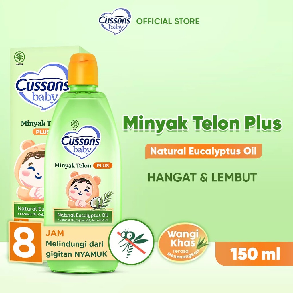 CUSSONS BABY MURAH MINYAK TELON PLUS / MINYAK TELON BAYI OIL 60ML / 90ML / 150ML  TOILETRIES CUSSON