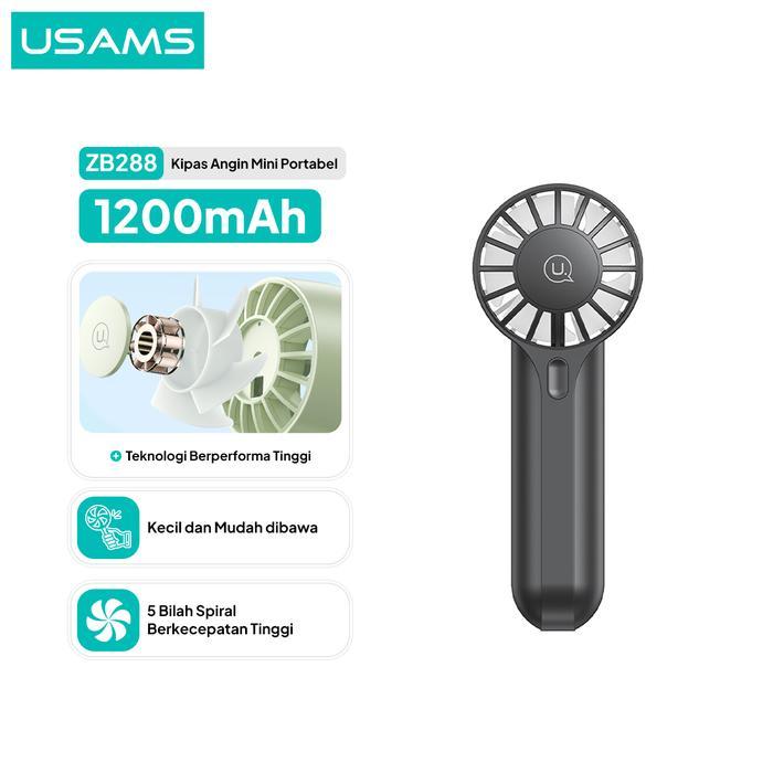 USAMS ZB288 Kipas Angin Portable Mini - Pink