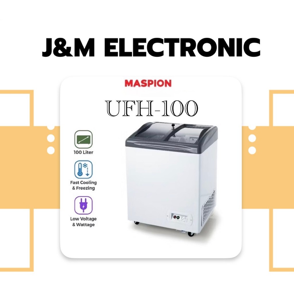 MASPION UFH 100 C sliding door freezer 100 liter chest freezer sliding chest freezer maspion ufh 100