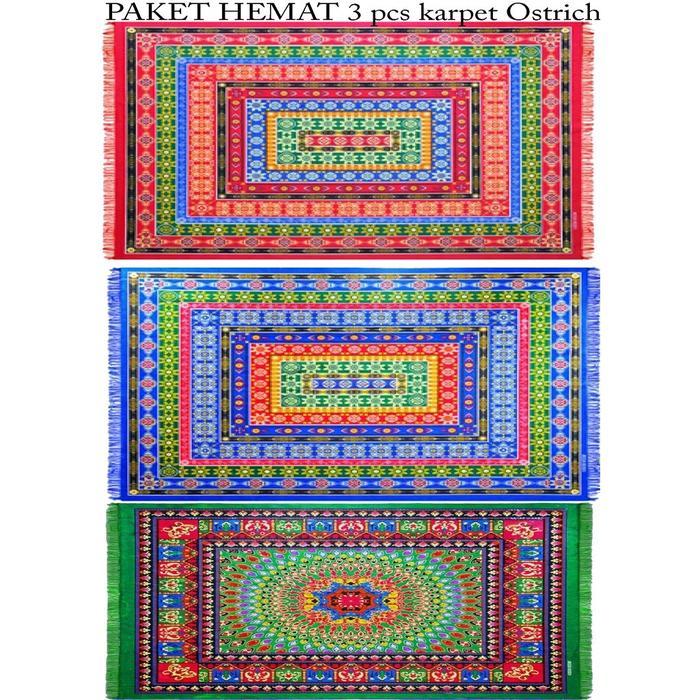 Karpet ostrich jasmine 205x240 cm karpet permadani merak 200x240 - Tangkap - Random warna ostrich, k