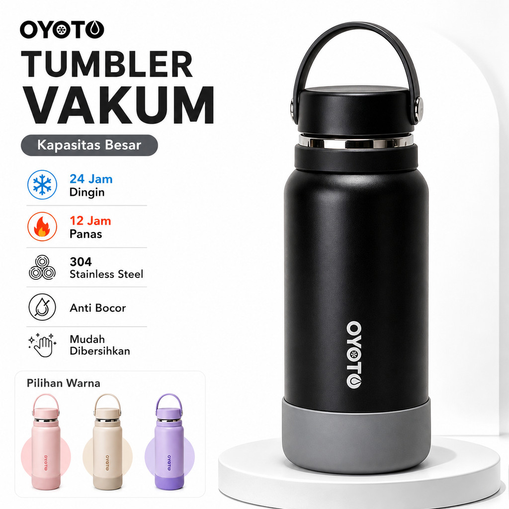 OYOTO Tumbler Insulated Cup Portable Vacuum Insulated Botol Minum Tahan Dingin Outdoor Gelas Termos