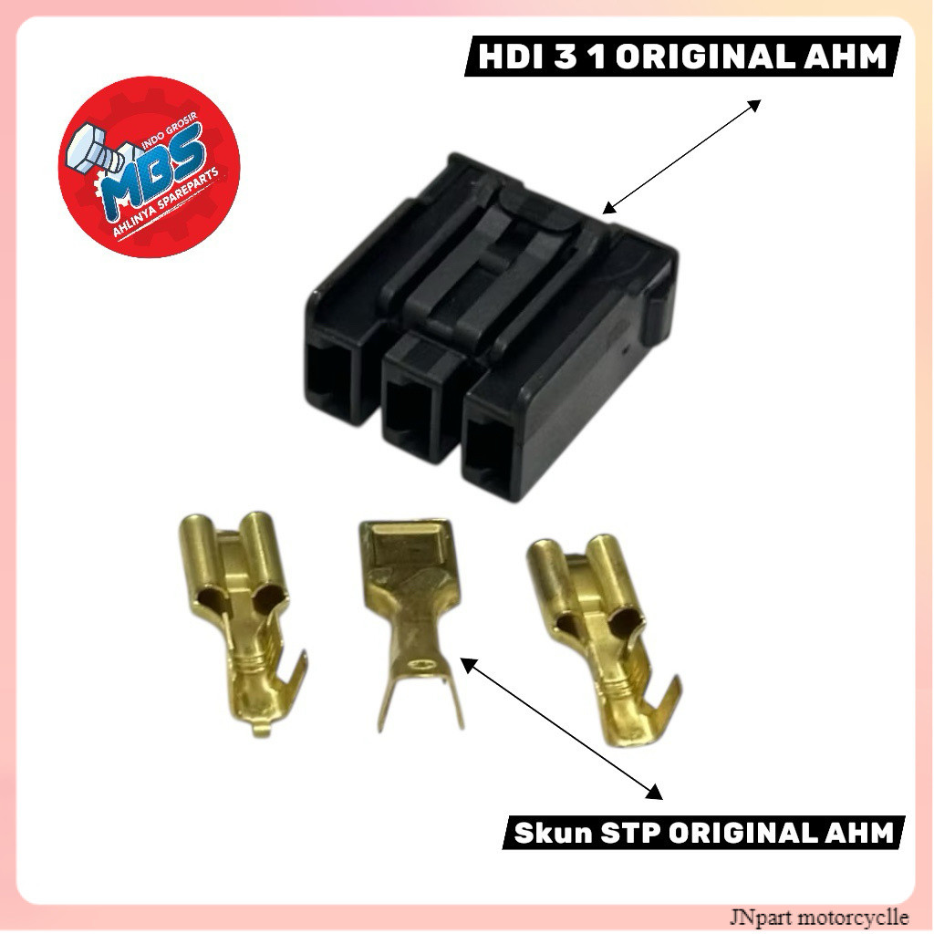 original Soket Ecu/Ecm Modul Kiprok Female 3 Pin Vario 125/150 Pcx 150 Adv 150