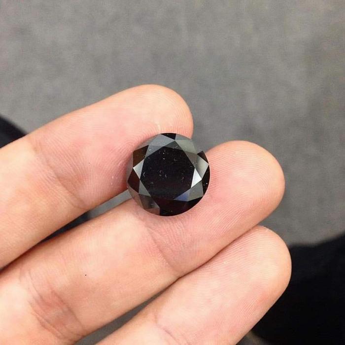 Batu permata natural black diamond beserta memo