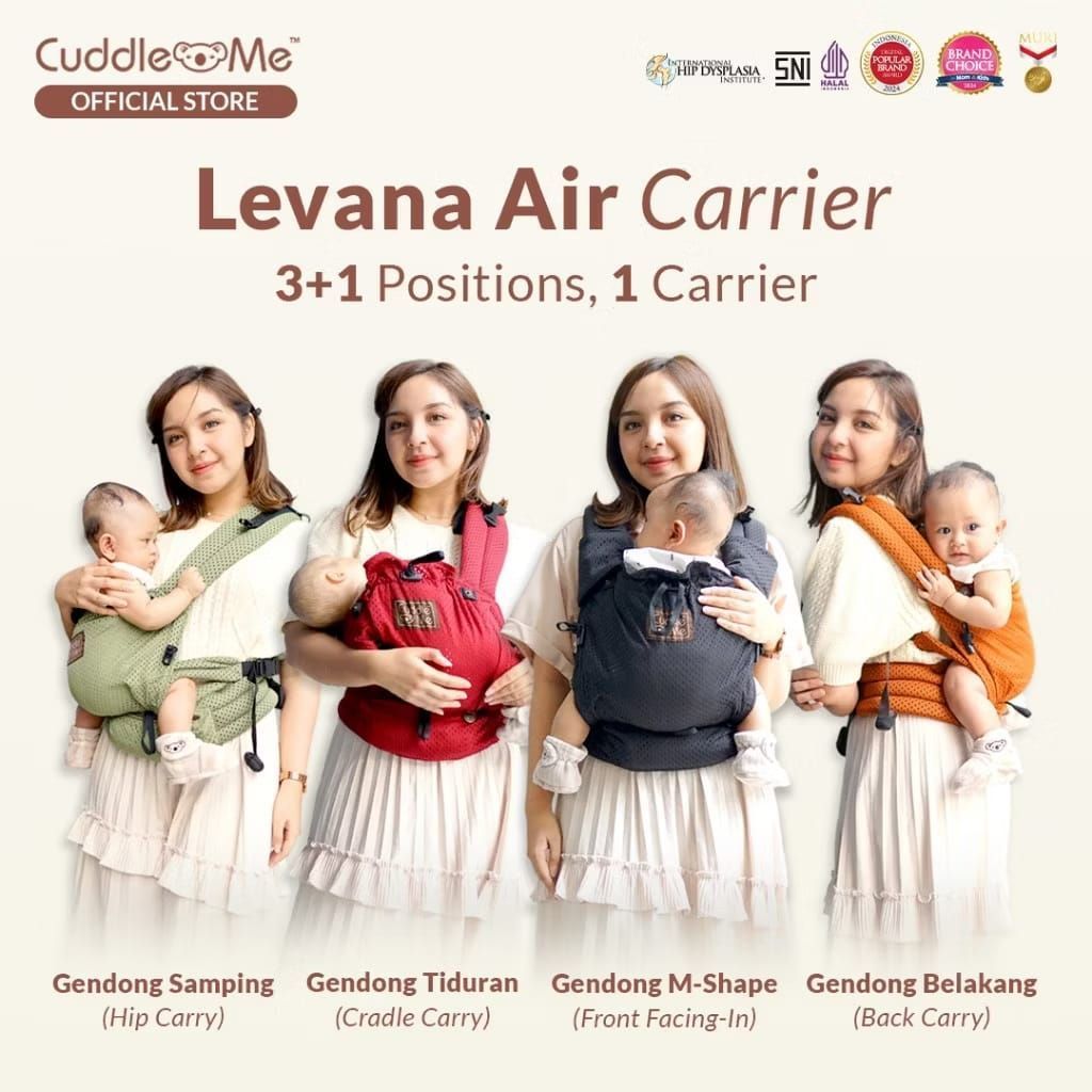 Preloved Gendongan M Shape Instan Levana Air Cuddle Me Geosfit Baby Sultan Samping Bundling Promo