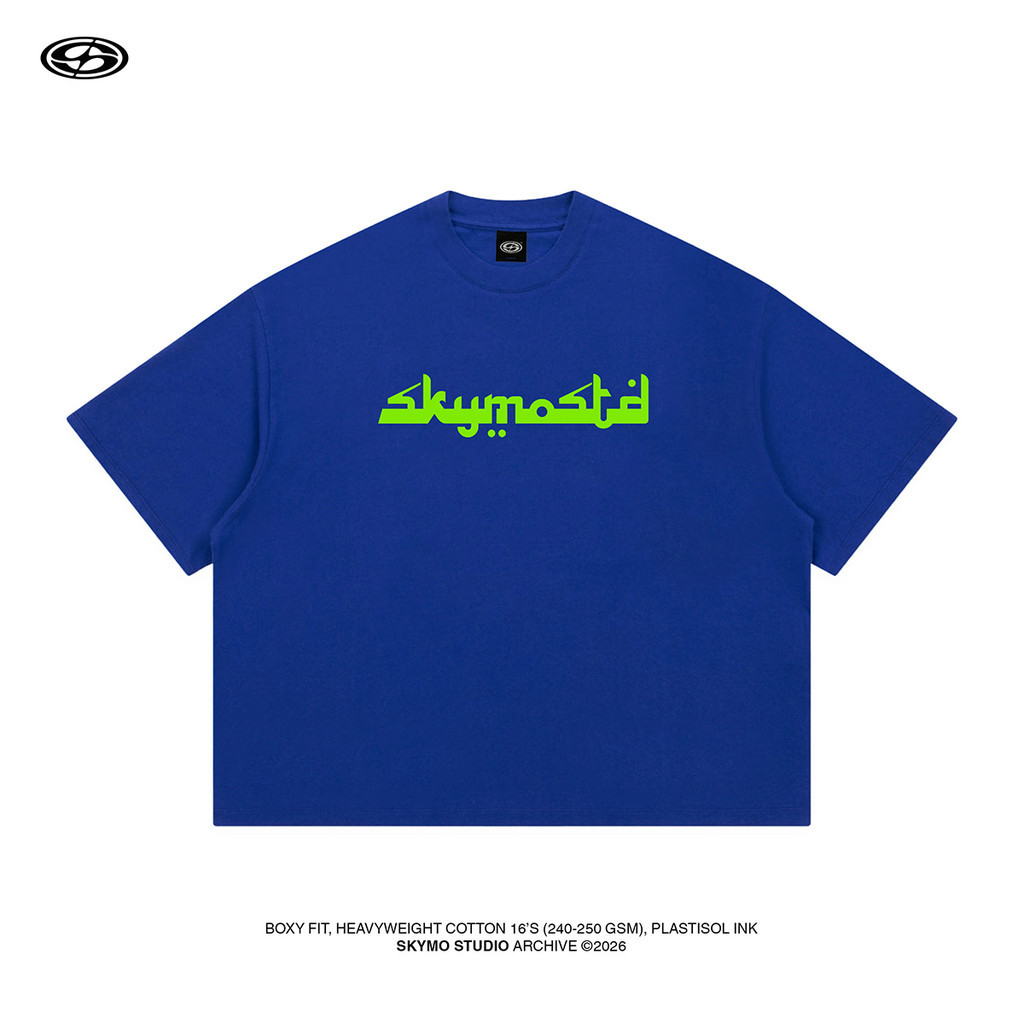 Skymo Studio - Boxy Oversized T Shirt Heavyweight 16s Emirates Blue