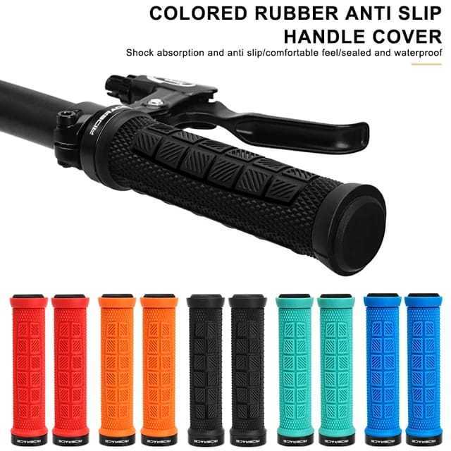 Foto Riderace Handgrip Handgrib Grip Single Lock Anti Slip untuk Pegangan Stang Sepeda