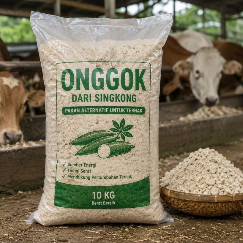 Onggok singkong 10 kg -pakan ternak sapi kambing domba berkwalitas