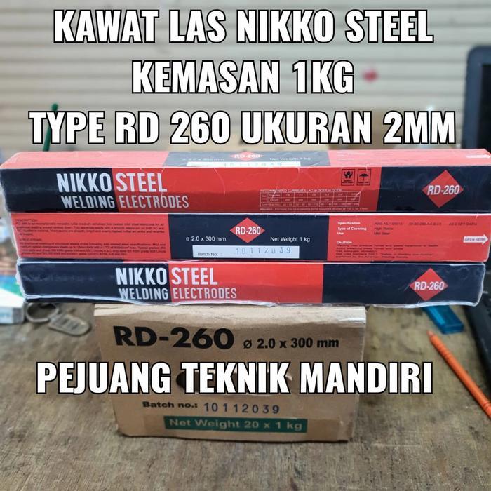 KAWAT LAS NIKKO STEEL RD260 2MM / KAWAT LAS NIKKO RD260 2 MM