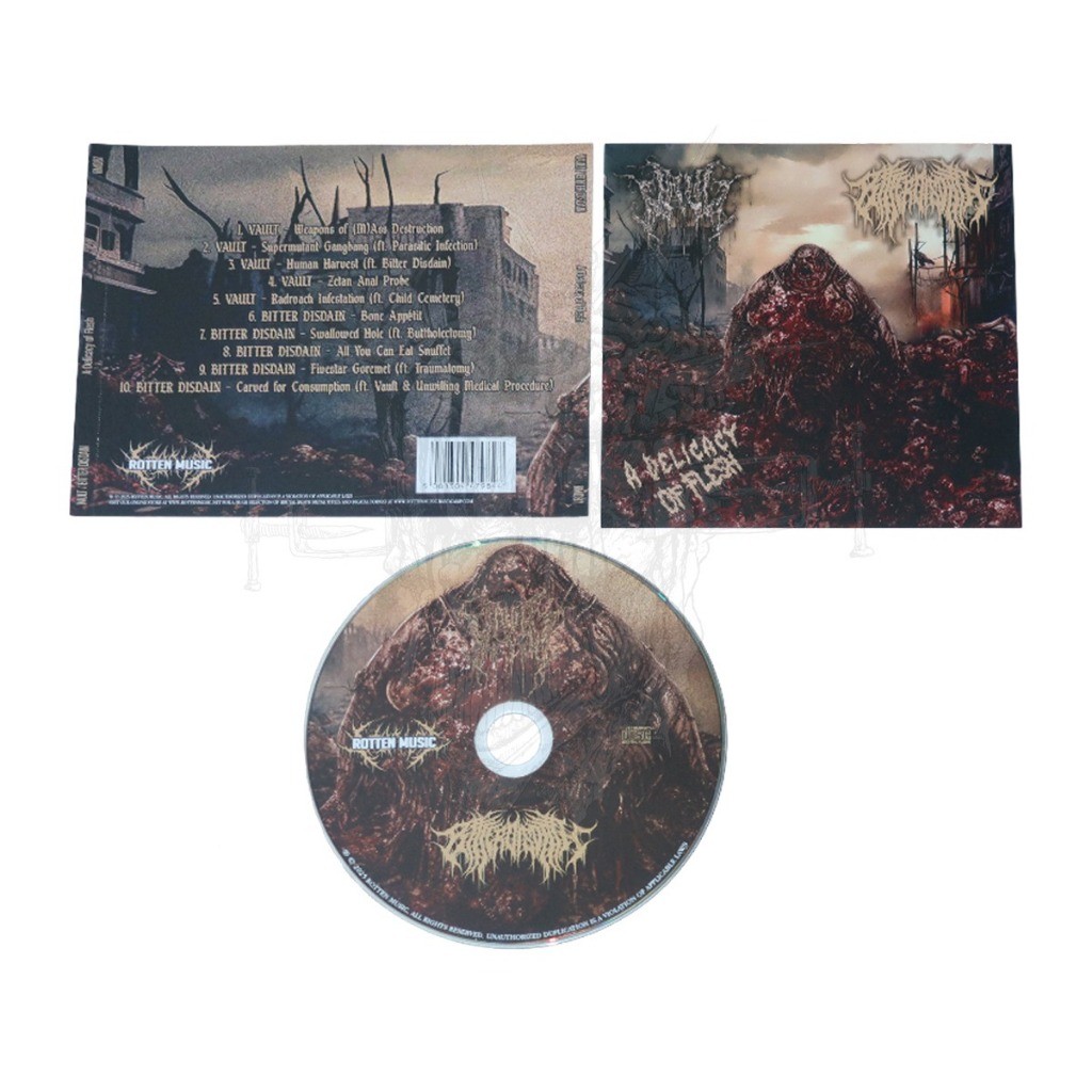 ORIGINAL & BERLISENSI - CD - VAULT / BITTER DISDAIN - A DELICACY OF FLESH | BRUTAL DEATH METAL | EXT