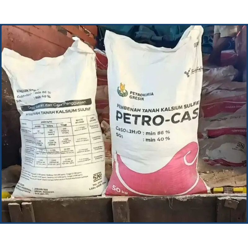 Kapur Dolomit Petrocas Kemasan 25KG/10KG Kualitas Unggul Menyuburkan Tanah