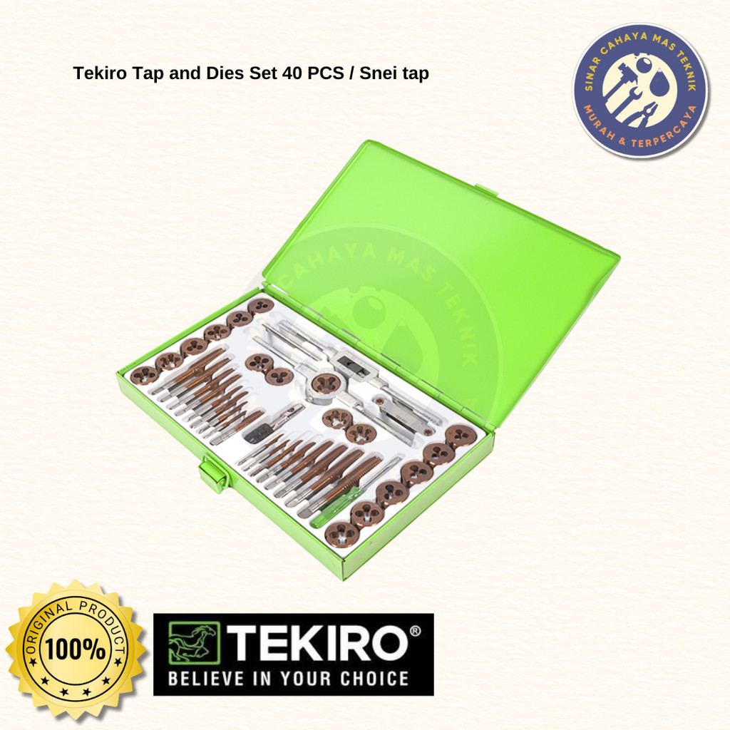 Tekiro Tap And Dies Set 40 Pcs / Snei Tap