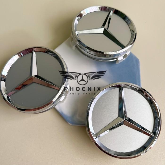 DOP VELG RODA EMBLEM MERCEDES BENZ 60MM DOP RODA MERCY SILVER 6CM - BLACK